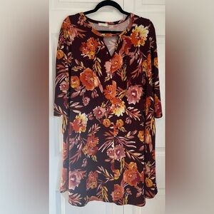Oddy Floral 3/4 Sleeved Dress